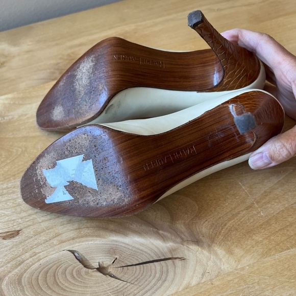 SOLD RALPH LAUREN PURPLE LABEL PUMPS 6B LEATHER CROC CLASSIC CAREER DESIGNER - Picture 8 of 11